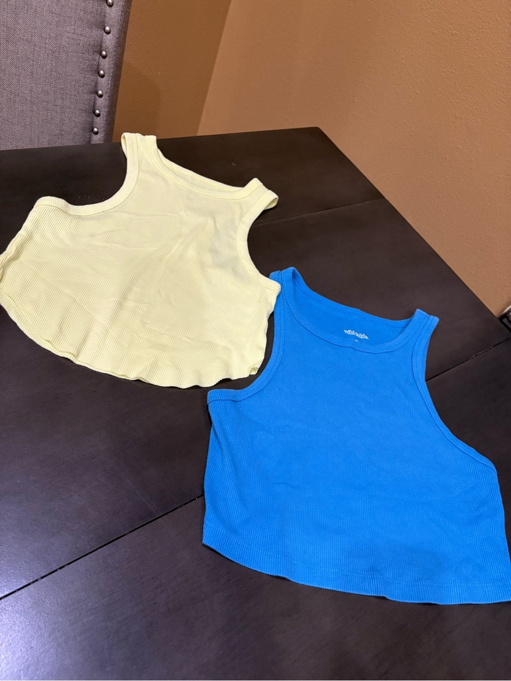 Wild Fable Ribbed Tank Top Duo - Yellow & Blue